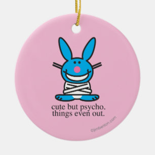 Cute but Psycho Ceramic Tree Decoration