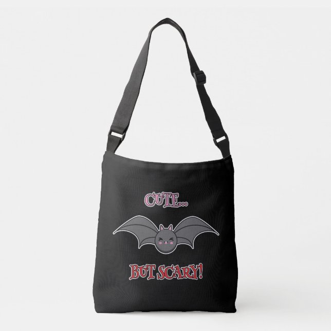 Cute but Scary Bat Crossbody Bag (Front)