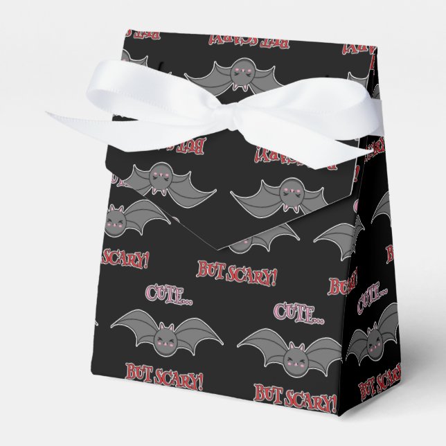 Cute but Scary Bat Favour Box (Front Side)