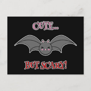 Cute but Scary Bat Holiday Postcard