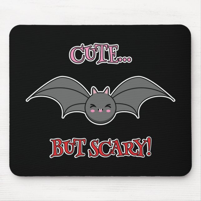 Cute but Scary Bat Mouse Mat (Front)