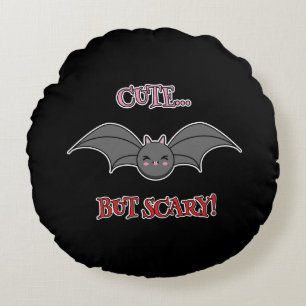 Cute but Scary Bat Round Cushion