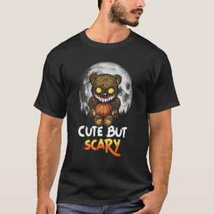 Cute But Scary Horror Zombie Teddy Bear Full Moon T-Shirt