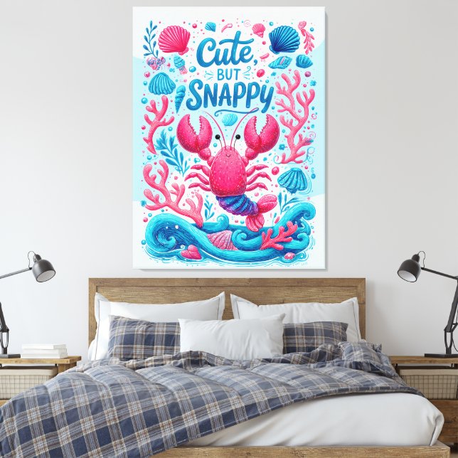 Cute but Snappy Canvas Print (Insitu(Bedroom))