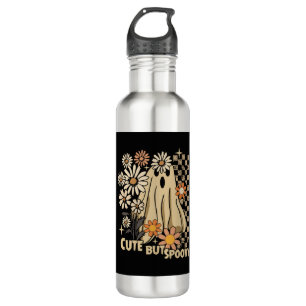 Cute but Spooky Funny Floral Halloween Ghost Check 710 Ml Water Bottle