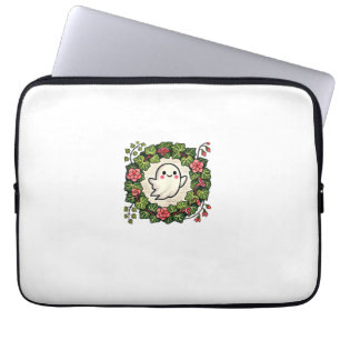 Cute but Spooky Ghost Illustration Tank Top Laptop Sleeve