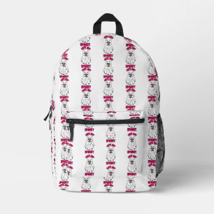 Cute but Spooky Halloween Ghost Holding a Pumpkin Printed Backpack