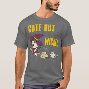 Cute But Wicked Chibi Witch Halloween T-Shirt
