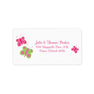 Cute Butterflies Address Labels