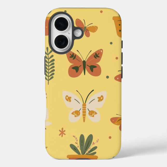 Cute butterflies and pot Case-Mate iPhone case (Back)
