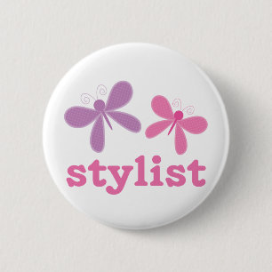 Cute Butterflies Beauty Stylist 6 Cm Round Badge