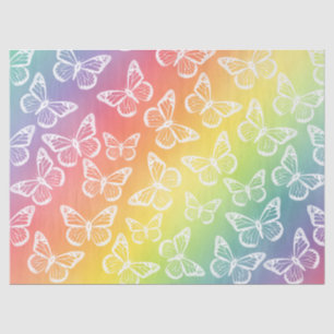 Cute Butterflies Colourful Happy Festive Pattern Tissue Paper