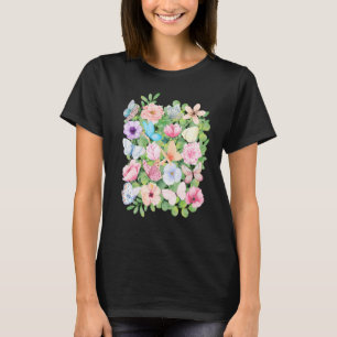 Cute Butterflies Cottagecore And Flowers Plant T-Shirt