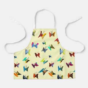 Cute butterflies watercolor art apron