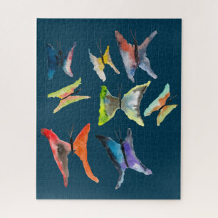 Cute butterflies watercolor art jigsaw puzzle