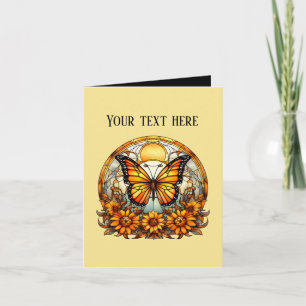 Cute butterfly add message card
