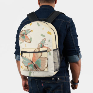 Cute Butterfly and Floral Pattern Backpack