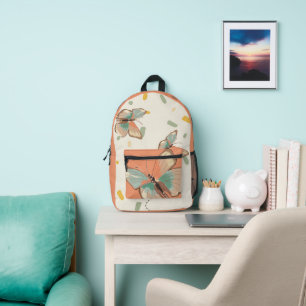 Cute Butterfly and Floral Pattern Backpack