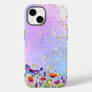 Cute butterfly and soft pastel base Case-Mate iPhone 14 case