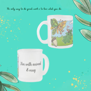 Cute Butterfly Ant Insect and Nature Frosted Mug