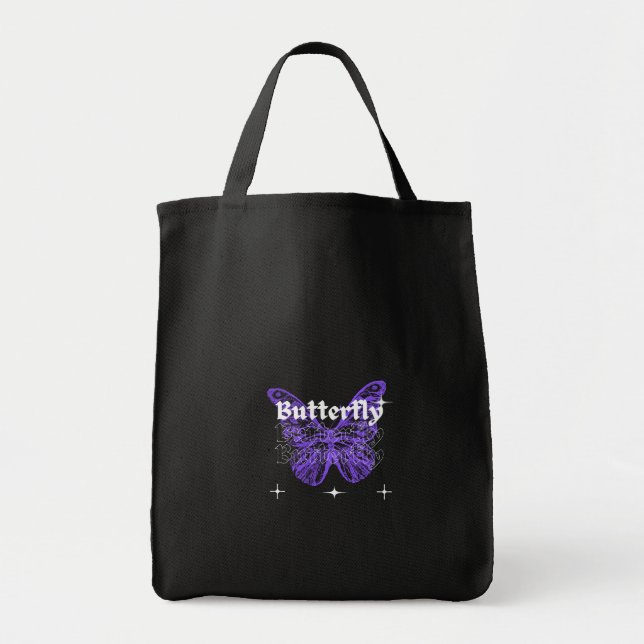cute butterfly art design  tote bag (Front)