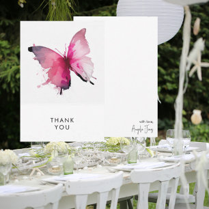 Cute Butterfly Blank Thank You Custom  Card