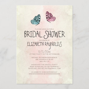 Cute Butterfly Bridal Shower Invitations