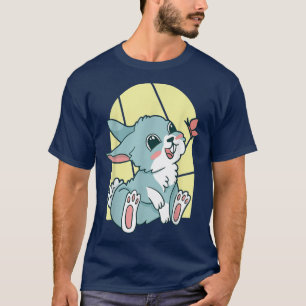 Cute Butterfly Bunnie I Hare I Children Rabbit T-Shirt