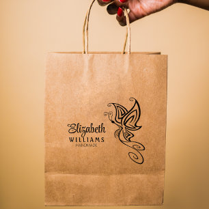 Cute Butterfly Custom Handmade Large   Rubber Stamp