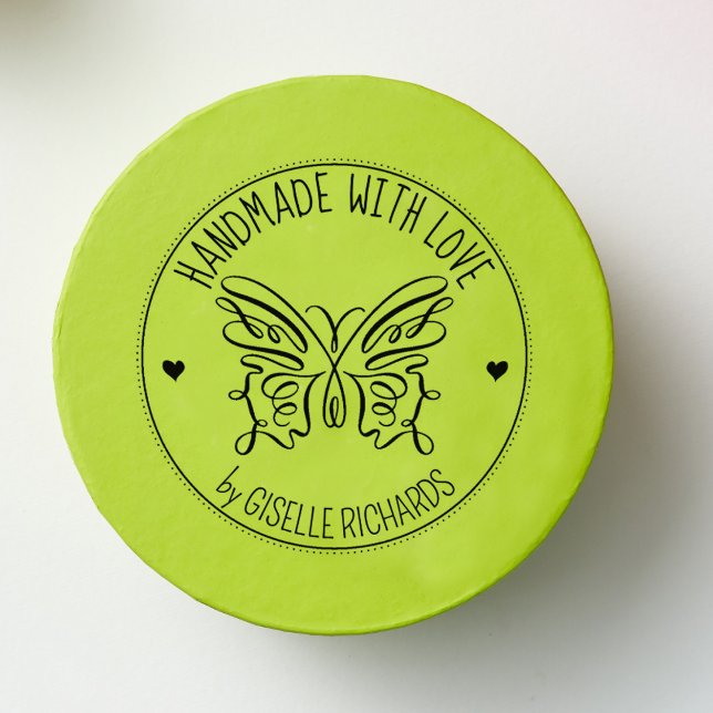 Cute Butterfly Custom Handmade with love,   Rubber Stamp (Creator Uploaded)