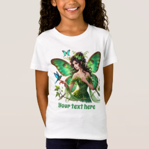 Cute Butterfly fantasy unicorn girls customisable T-Shirt