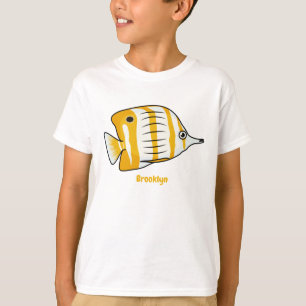 Cute butterfly fish cartoon illustration  T-Shirt