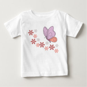 Cute butterfly floral art baby T-Shirt