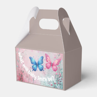cute butterfly Gender Reveal Party garden Favour Box