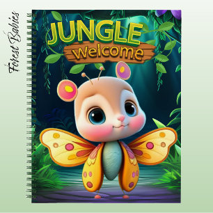 Cute Butterfly Girl Jungle Welcome Wildlife Fun 🦋 Notebook