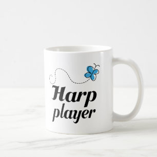 Cute Butterfly Harp Player Music Gift Coffee Mug