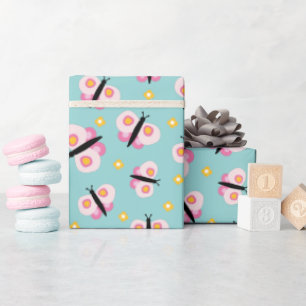 Cute Butterfly Kids Pattern Wrapping Paper