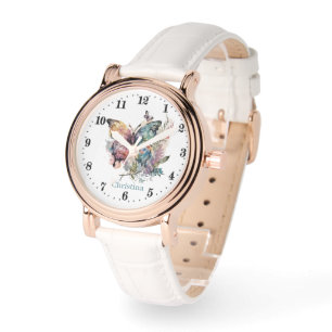 Cute butterfly lovers owl add name watch