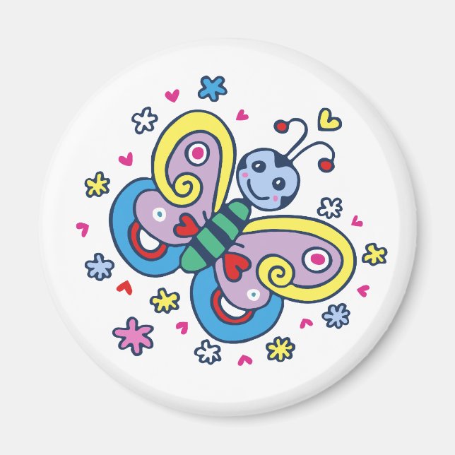 Cute Butterfly Magnet (Front)