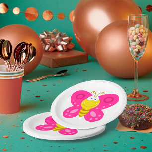 Cute Butterfly Paper Plate