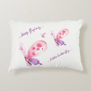 Cute Butterfly Pillow, Pink, Purple, Decorative Cushion