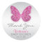 Cute Butterfly Pink Baby Shower Labels Stickers