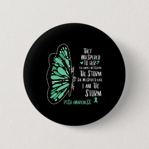 Cute Butterfly Ptsd Depression Prevention Us Army 6 Cm Round Badge