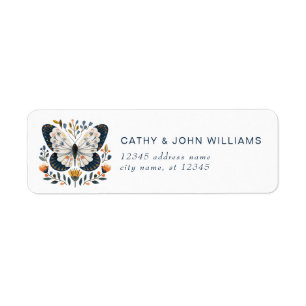 Cute Butterfly Return Address Labels