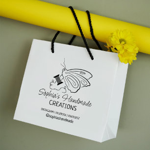 Cute Butterfly Sewing Custom Handmade  Rubber Stamp