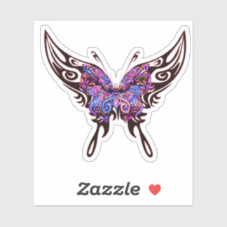 Cute butterfly sticker with beautiful bright colou