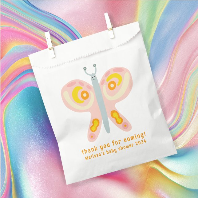 Cute Butterfly Thank You CUSTOM Baby Shower Favour Bags (Cute Butterfly Thank You CUSTOM Baby Shower Favor Bag
)