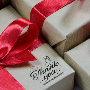 Cute Butterfly Thank You    Rubber Stamp