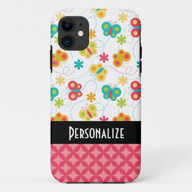 cute butterfly trails pattern Case-Mate iPhone case (Back)