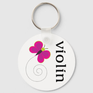 Cute Butterfly Violin Key Ring